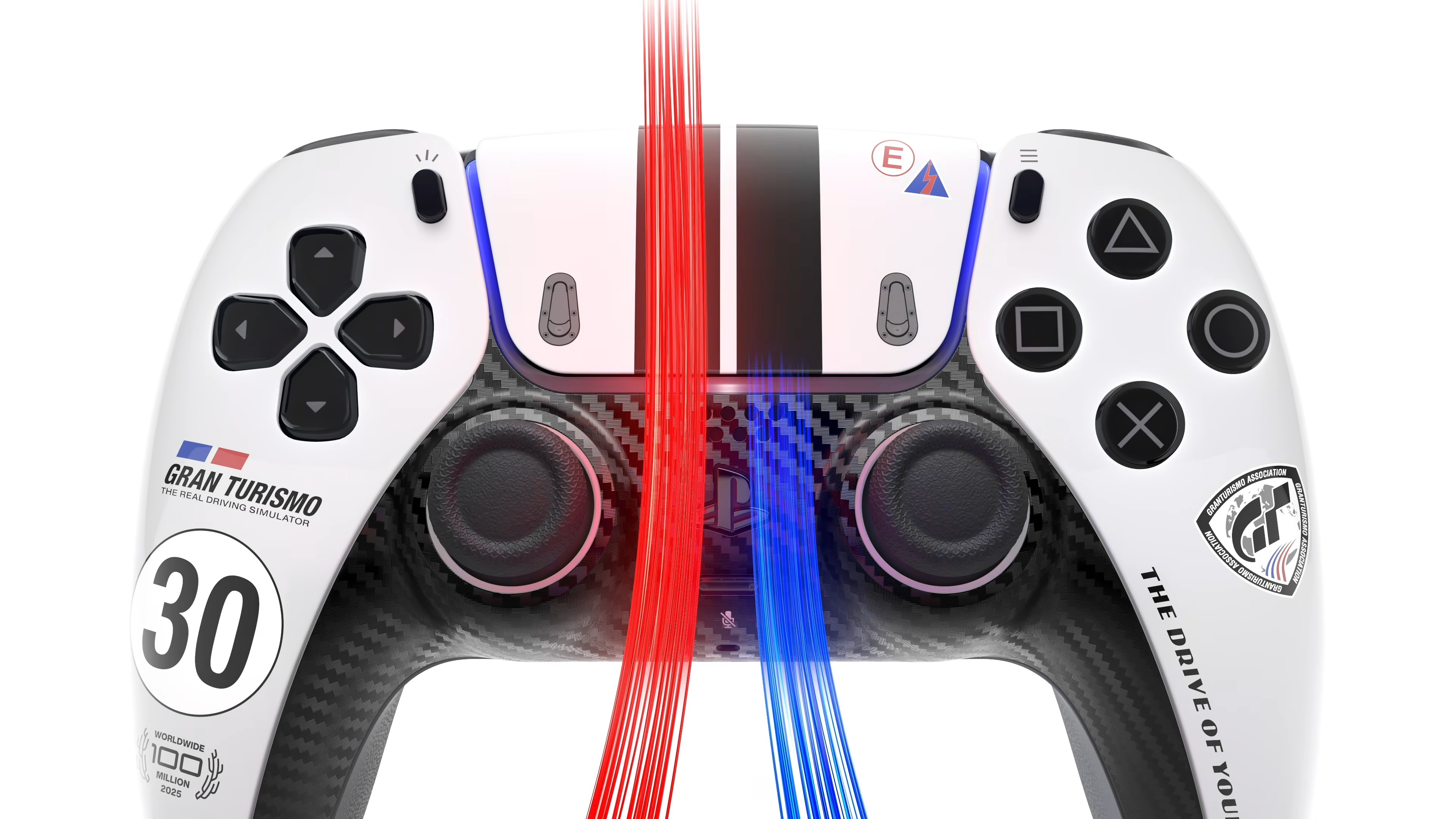 A screenshot from the promotional video of the Gran Turismo 7 DualSense controller