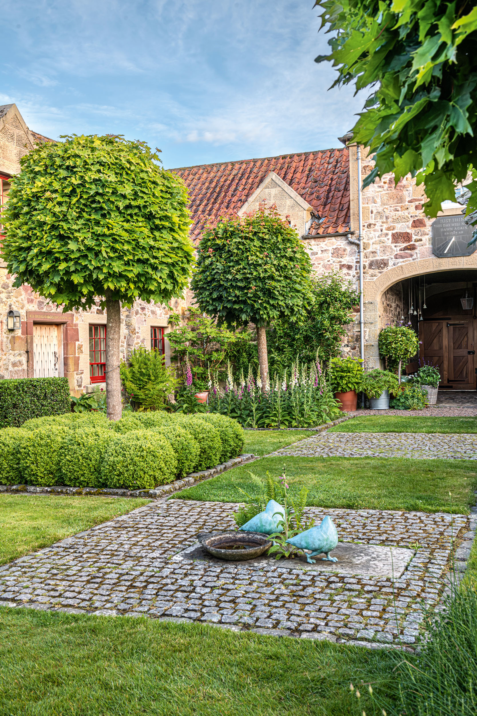 The garden at Broadwoodside in East Lothian