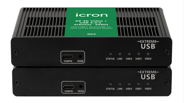 SyncBridge Technologies&amp;rsquo; Icron DP 4K Video and USB 3-2-1 Arbutus 63301 Extender System
