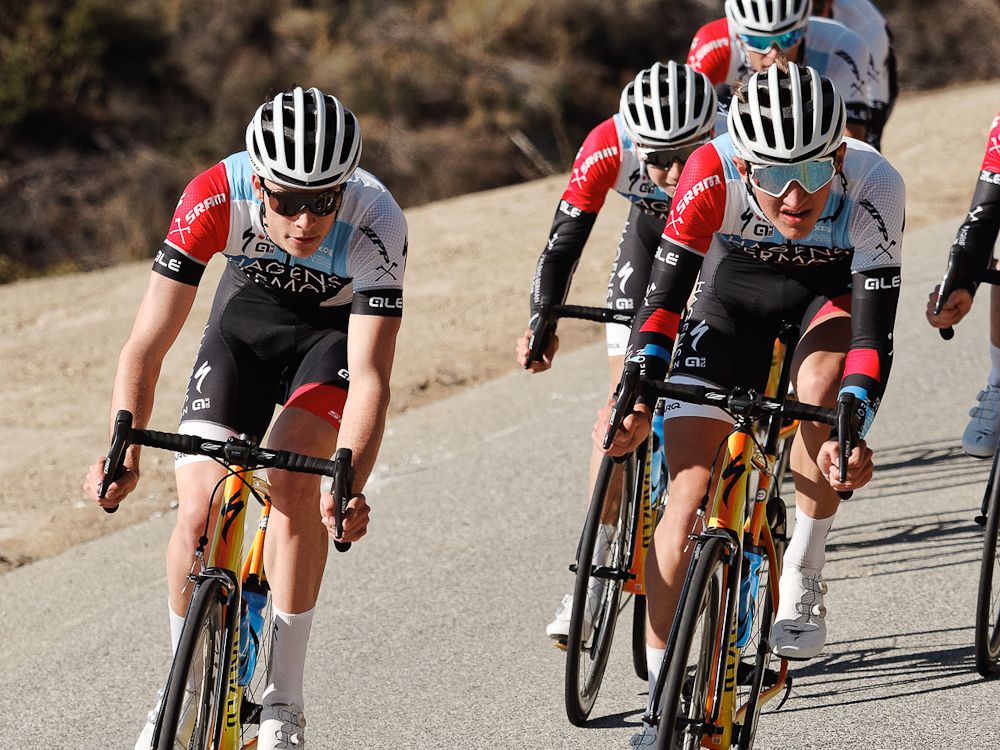 Ian Garrison (front left) returns for his second season after a successful 2017 debut which included a stage win at Beauce.
