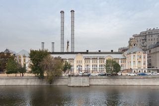 Exterior shot of the decommissioned power station in Moscow