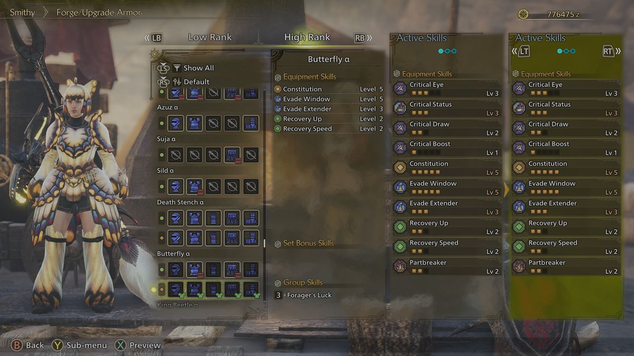 Monster Hunter Wilds secret armor - Butterfly set b