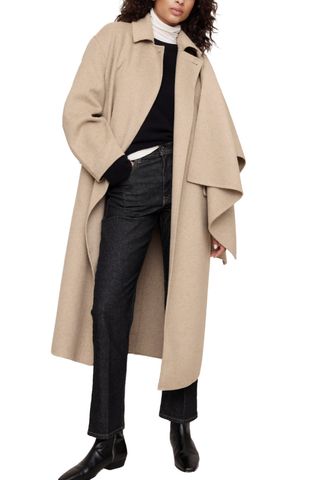 Oversized Double-Faced Cape Coat (Was $400) 