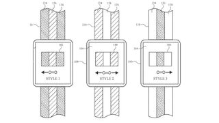 A patent showing a color-changing band for the Apple Watch