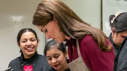 Kate Middleton cooking Indian food