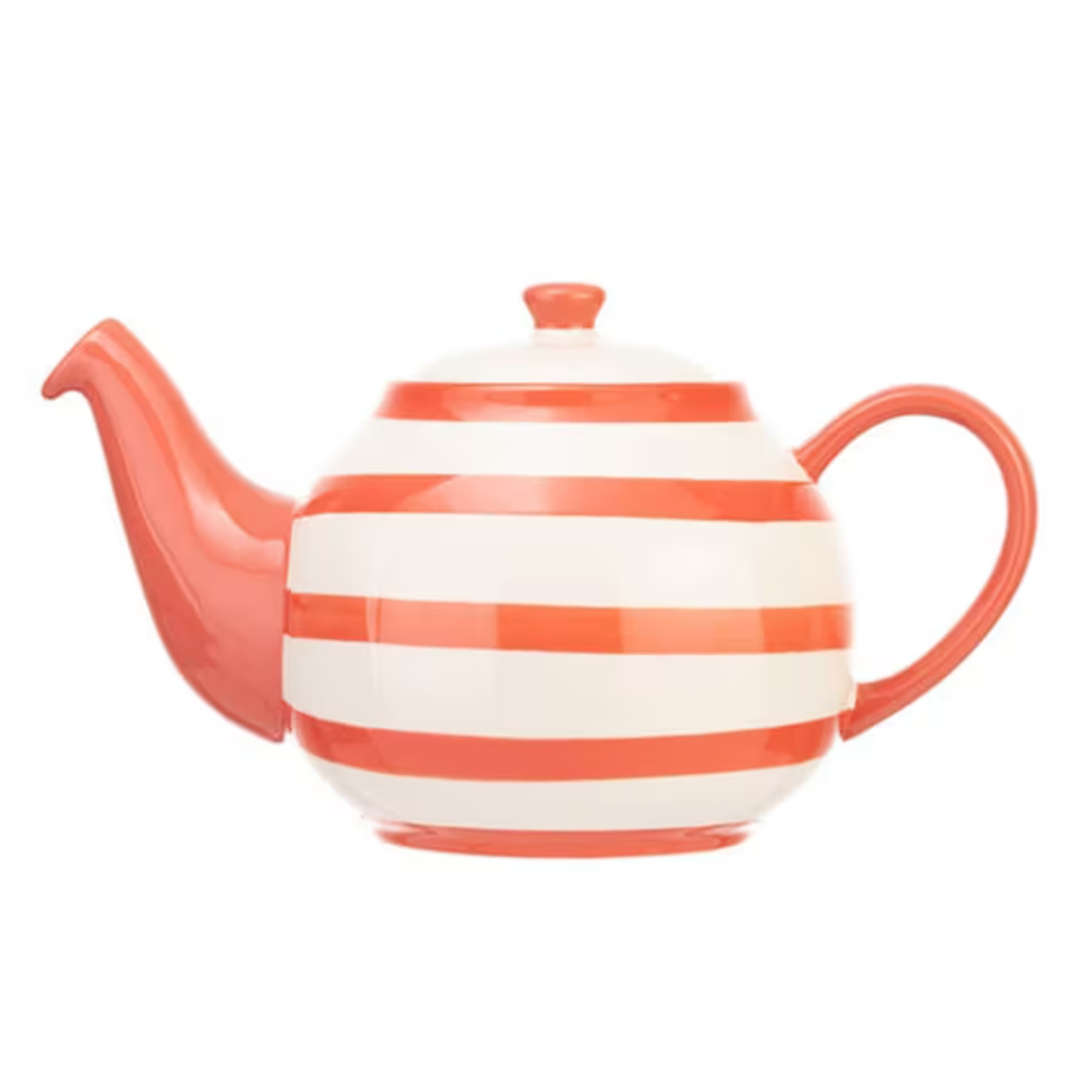 F&amp;amp;F, Siip Wide Horizontal Stripe Red 6 Cup Teapot