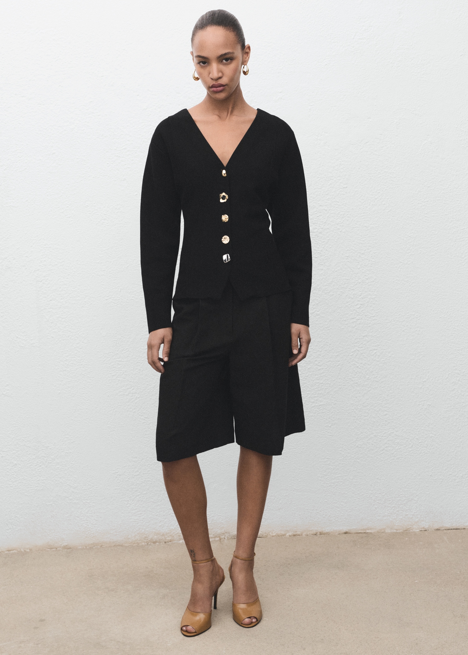 Knitted Jacket With Jewel Buttons - Women | Mango United Kingdom