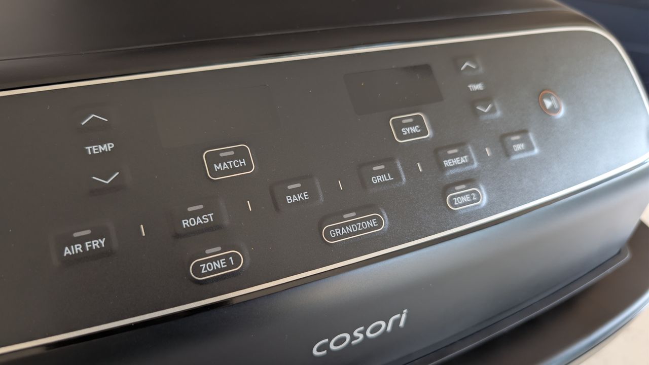 Cosori Dual Blaze Twinfry Compact air fryer on kitchen counter