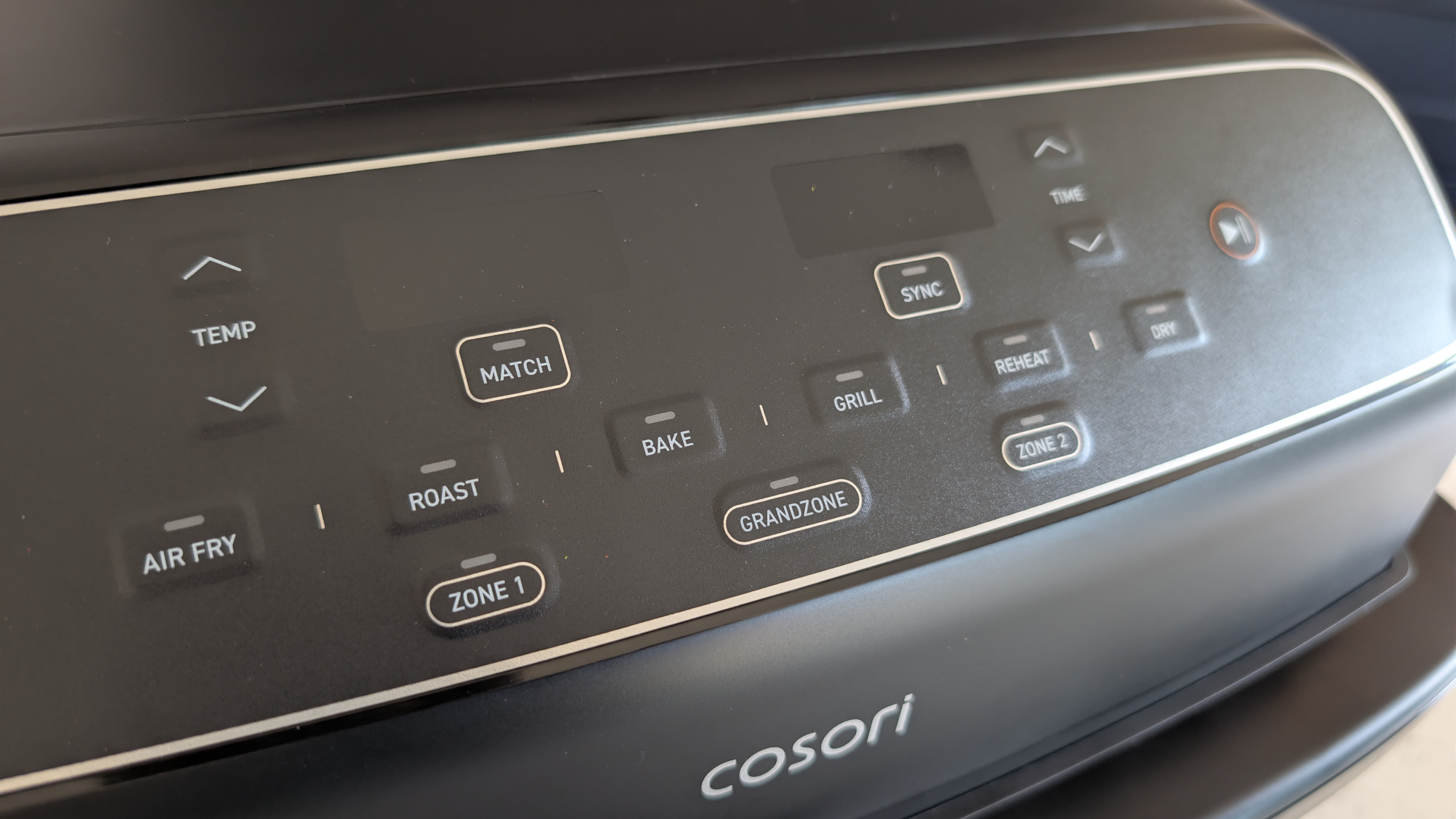 Cosori Dual Blaze Twinfry Compact air fryer on kitchen counter