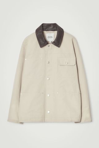 Leather-Collar Field Jacket