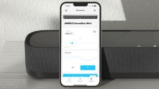 PR image showing Sennheiser Smart App for Sennheiser Ambeo Soundbar Mini