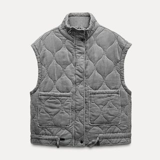 Quilted grey gilet from Zara