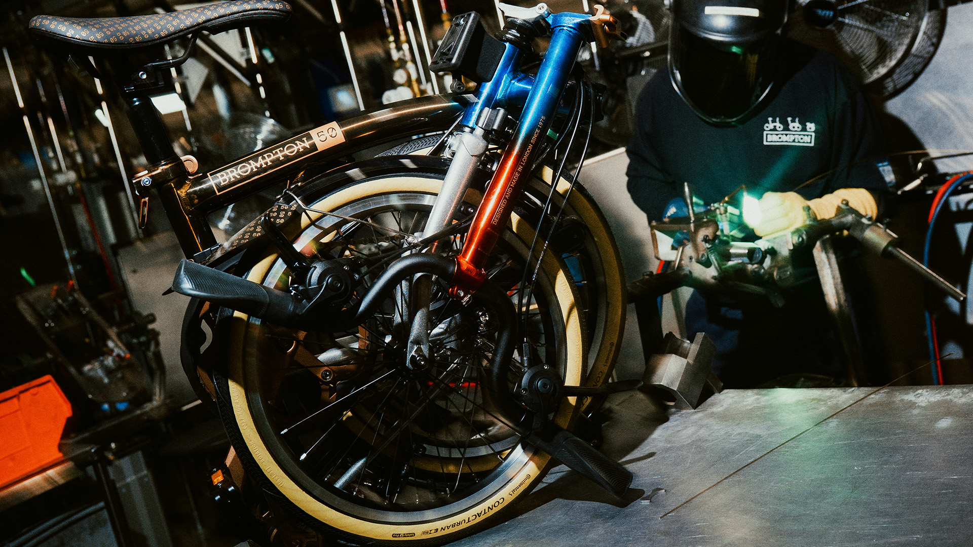 Brompton 1975 Edition bicycle detail shot