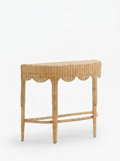 Loama Braided Rattan Console Table