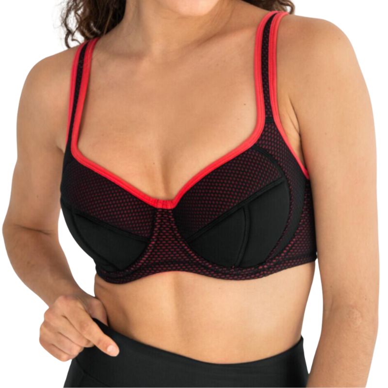 Energy Reach Underwired Lightly Padded Sports Bra - BlackCoral