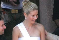 Gwyneth Paltrow on the set of the Tod&#039;s advert