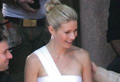 Gwyneth Paltrow on the set of the Tod's advert