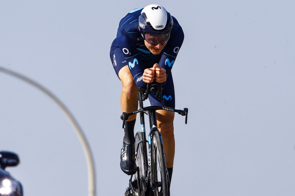 Tirreno Adriatico 2022 - 57th Edition - 1st stage Lido di Camaiore - Lido di Camaiore 13,9 km - 07/03/2022 - Mathias Norsgaard (DEN - Movistar Team) - photo Roberto Bettini/SprintCyclingAgency&Acirc;&copy;2022