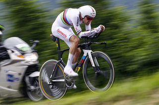 Tom Dumoulin (Sunweb) during the stage 16 time trial at the Giro d'Italia