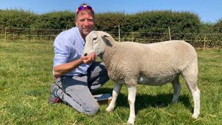 Julian Norton feeding a sheep in The Yorkshire Vet season 18