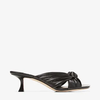 Jimmy Choo, Avenue 50 Black Nappa Leather Mules