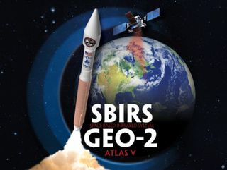 Mission poster for the U.S. military's SBIRS GEO-2 missile defense satellite mission in March 2013.