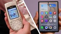 Samsung Galaxy Z Fold 8 and Nokia 3650 phone