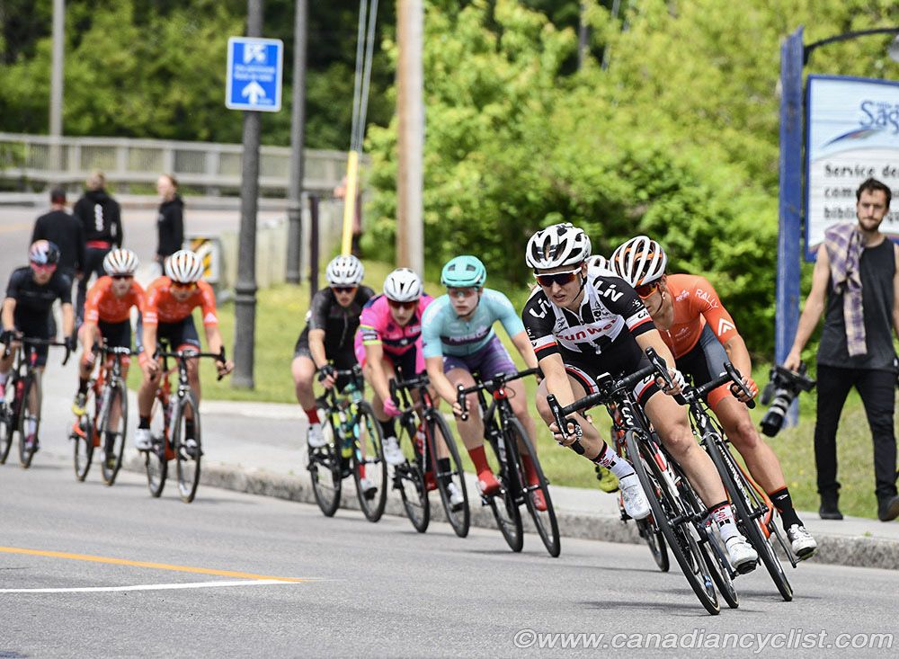 Leah Kirchmann (Team Sunweb) was marked by Rally