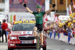 Pierre Rolland (Europcar) became the first Frenchman to win on Alpe d'Huez since Bernard Hinault.