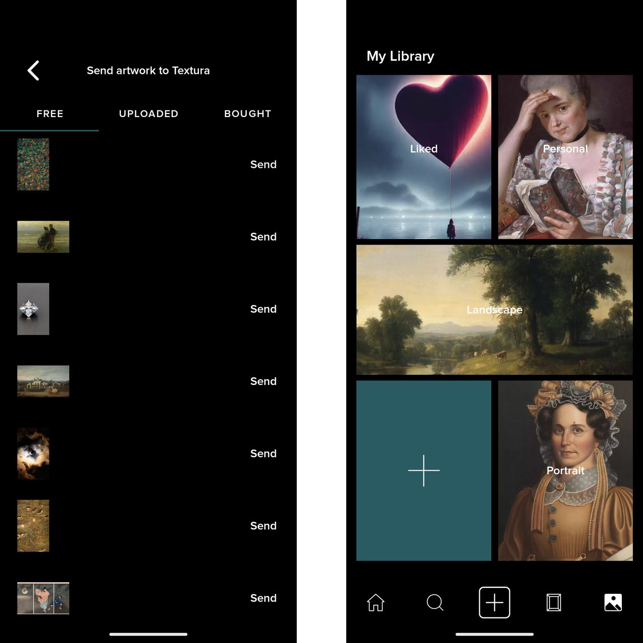 Vieunite app screenshot of the online art available