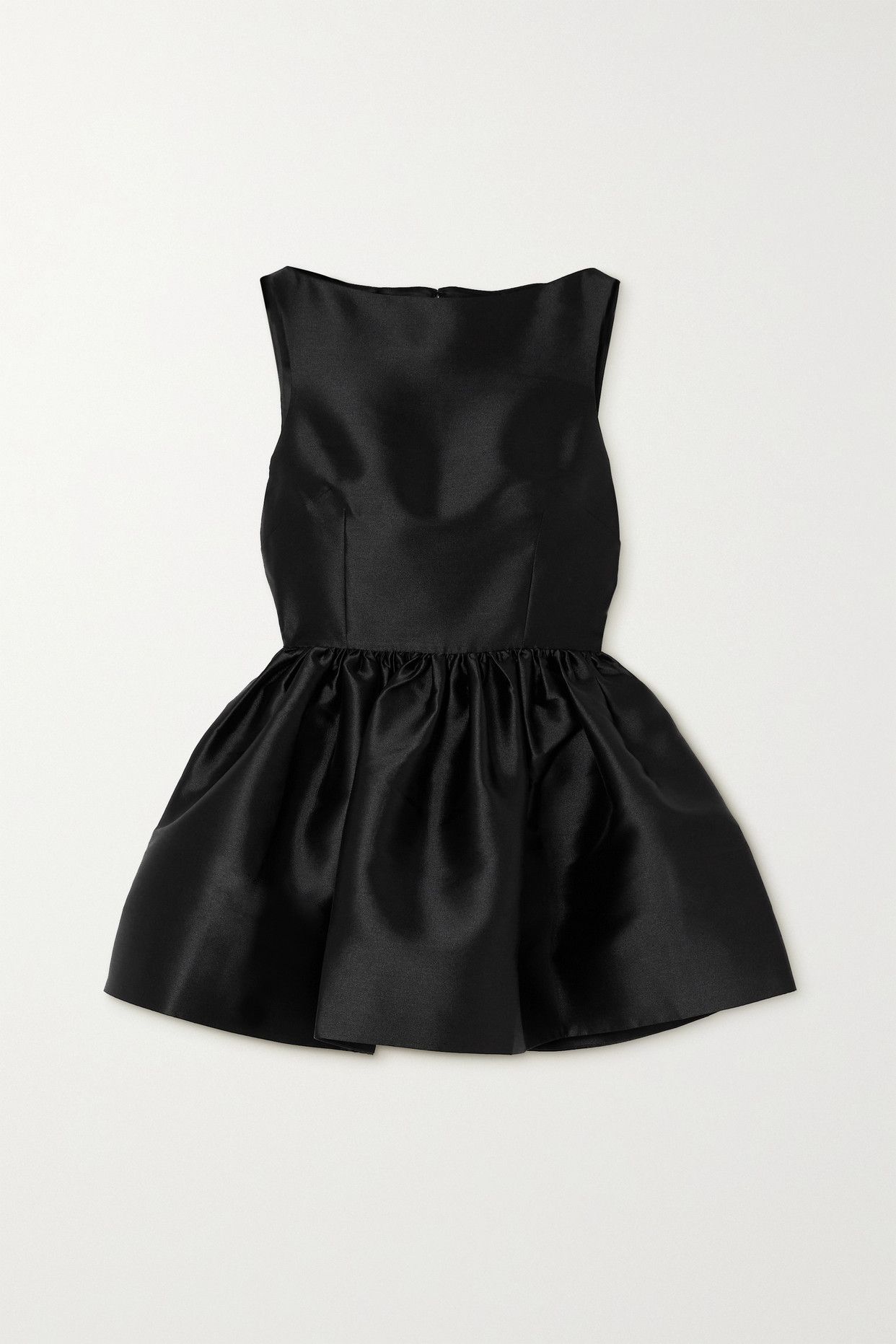 Simona satin-twill peplum top