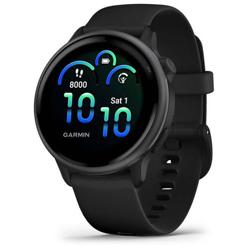The Garmin Vivoactive 6 in black on a white background.