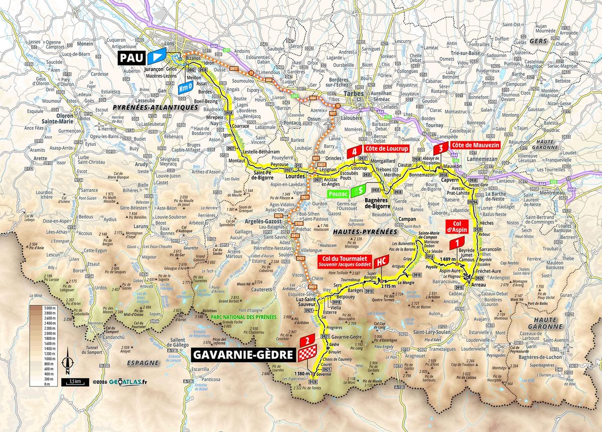 Route information for the 2026 Tour de France