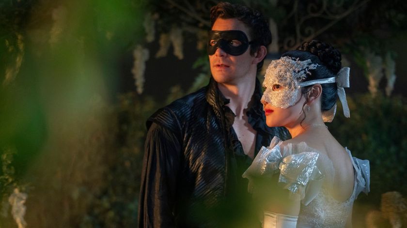 Luke Thompson and Yerin Ha in Bridgerton season 4