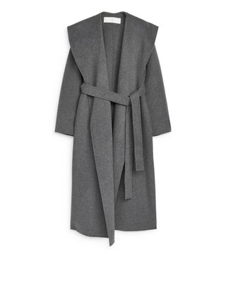 Shawl-Collar Coat - Grey - Arket Gb