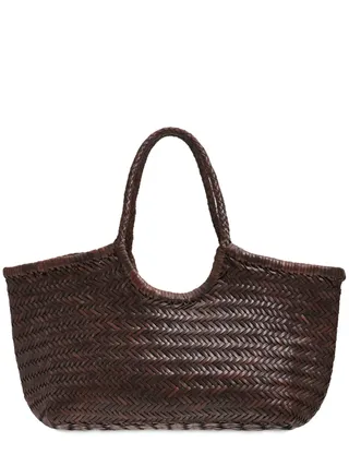 Bolsa cesta grande de couro tecido Nantucket - Dragon Diffusion - Mulher |  Luisaviaroma