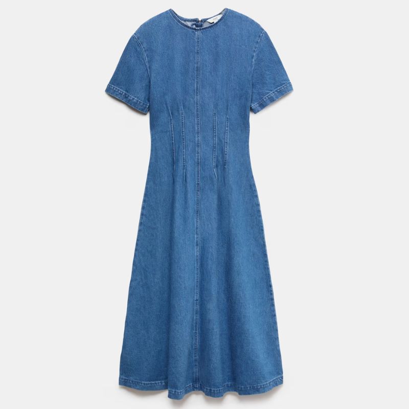 M&amp;amp;S, denim midi dress
