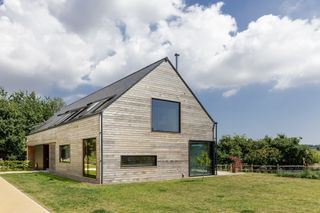 A self-build home in a green field