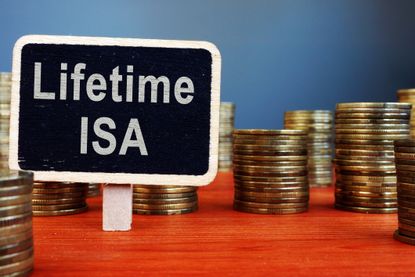 lifetime isa sign with money in the background