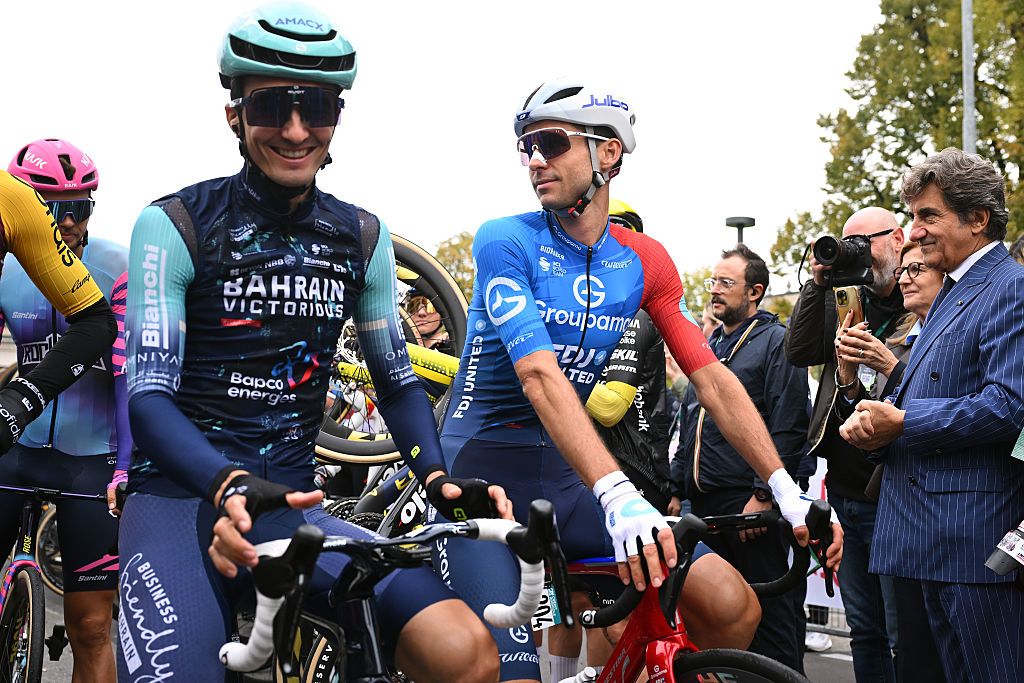 BERGAMO, ITALY - OCTOBER 10: Rudy Molard of France and Team Groupama - FDJ United prior to the 120th Il Lombardia 2026 a 239km one day race from Bergamo to Como / #UCIWT / on October 10, 2026 in Bergamo, Italy. (Photo by Dario Belingheri/Getty Images)