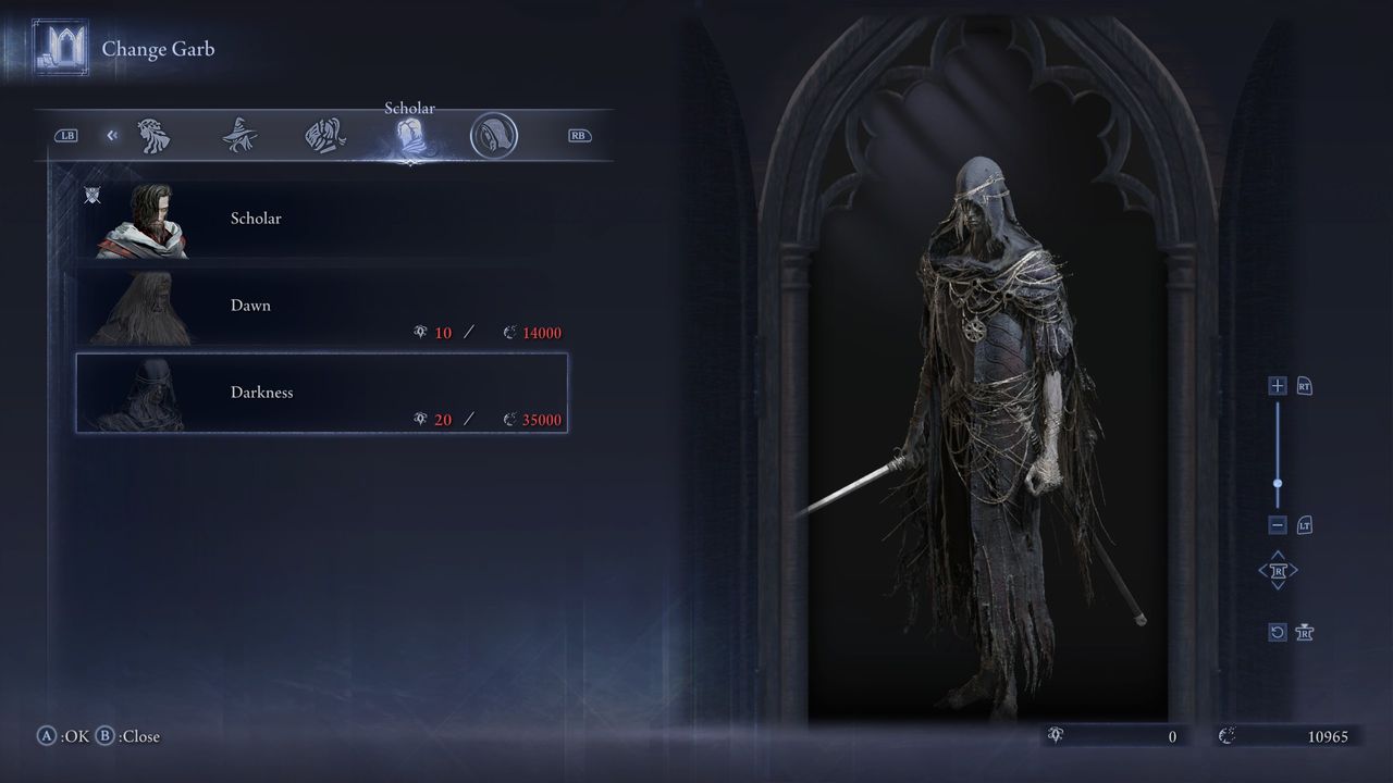 Elden Ring Nightreign DLC skins - Scholar Darkness