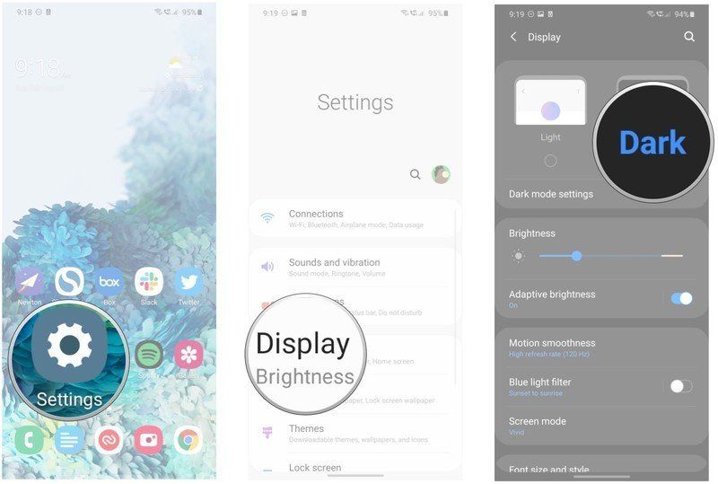 How to enable Dark Mode on Samsung Galaxy phones: Android 10 and One UI ...