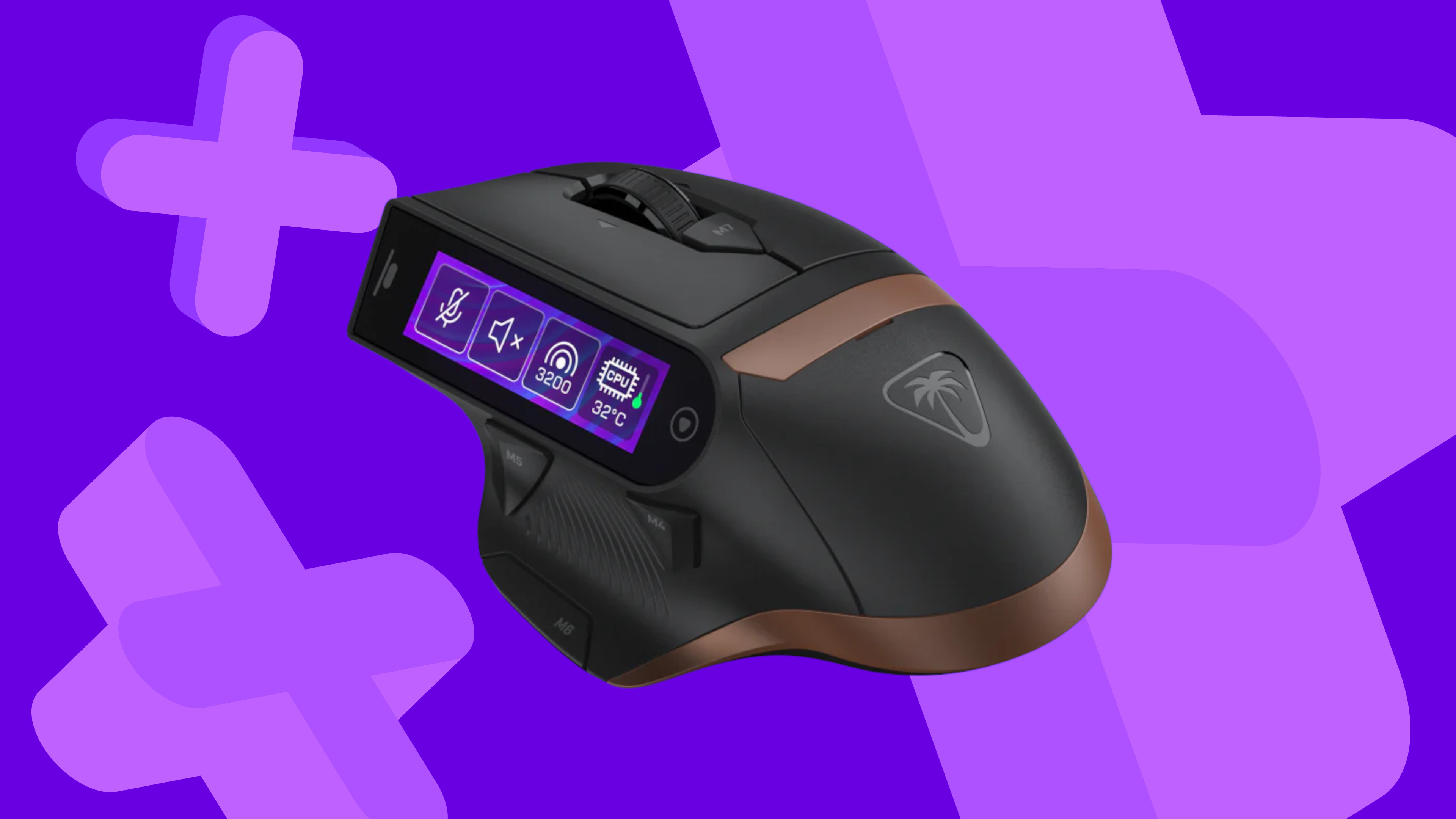 Turtle Beach Command Series MC7 gaming mouse on a purple background