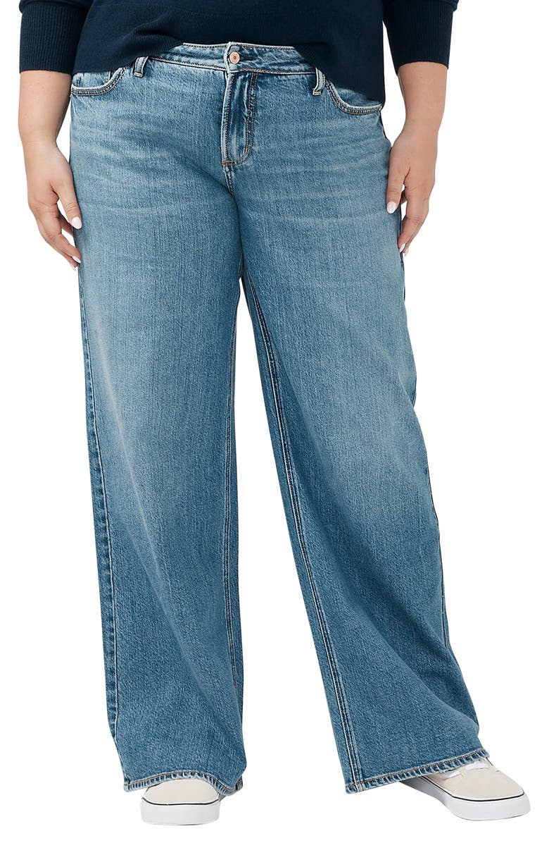 Suki Curvy Mid Rise Wide Leg Jeans