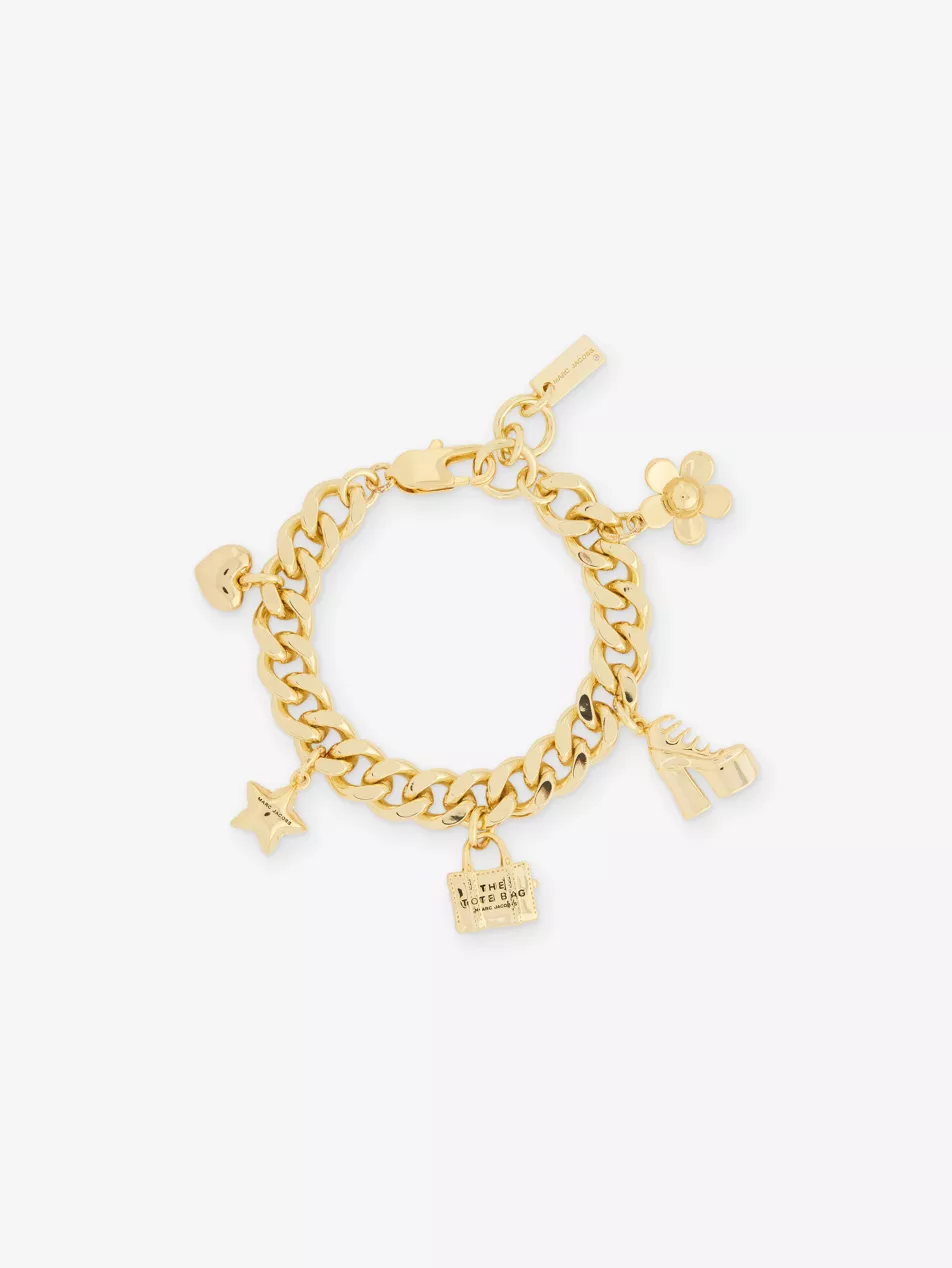 The Mini Icon Charm Gold-Plated Brass Bracelet