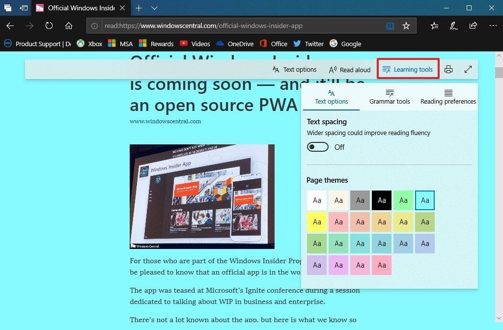 How To Use The Built In Learning Tools On Microsoft Edge Windows Central