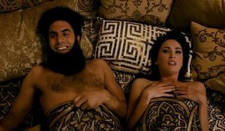 Megan Fox and Sacha Baron Cohen in The Dictator