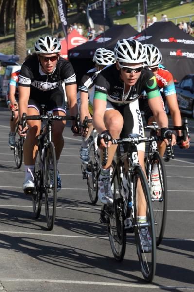 Tiffany Cromwell (GreenEDGE) left a mark on the front of this race