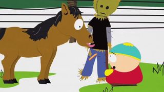 Eric training a pony to bite off Scott's wiener during the South Park episode 'Scott Tenorman Must Die' (season 5, episode 4).