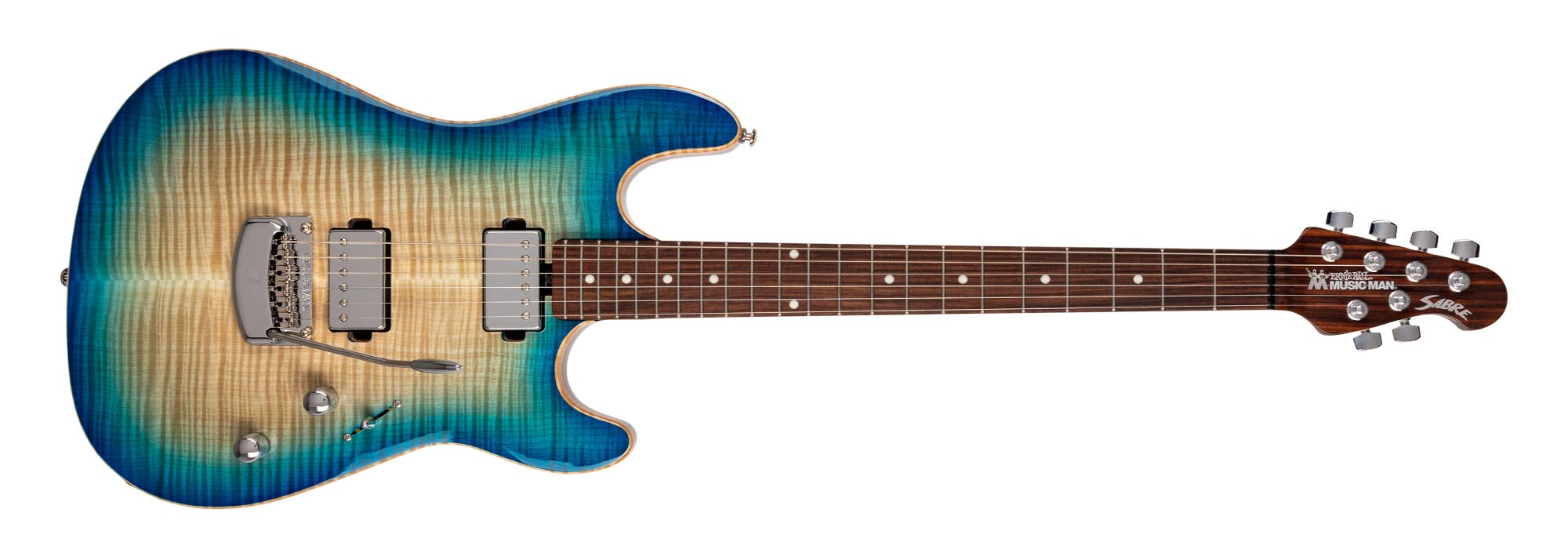 Ernie Ball Music Man BFR March 2021 Sabre Coral Blue Burst